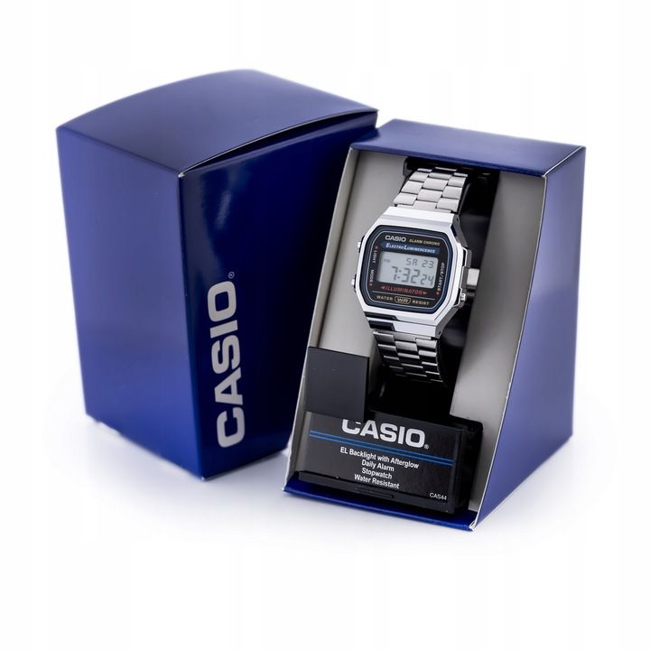 Zegarek Męski Casio Retro Vintage A168wa Stoper Alarm Datownik +box
