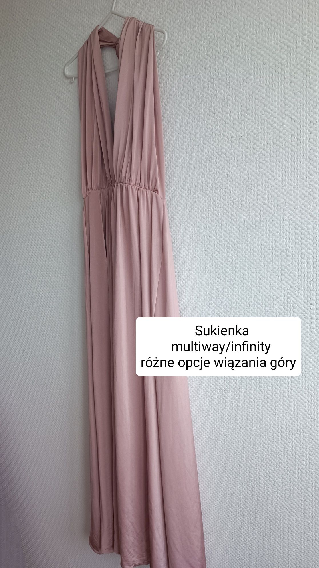 Sukienka multiway/infinity różowa 40 sukienka jak Naoko czy Rose Avenu