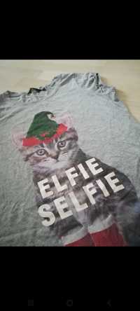 świąteczny t-shirt kot elfie selfie kotek elf boże narodzenie święta