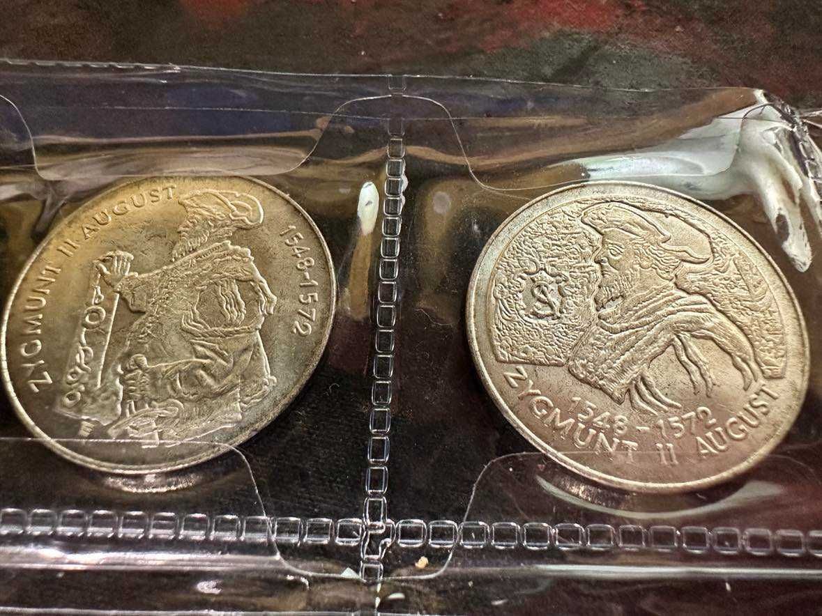 2 monety 10zł Zygmunt II August z 1996 roku KOPIE monet