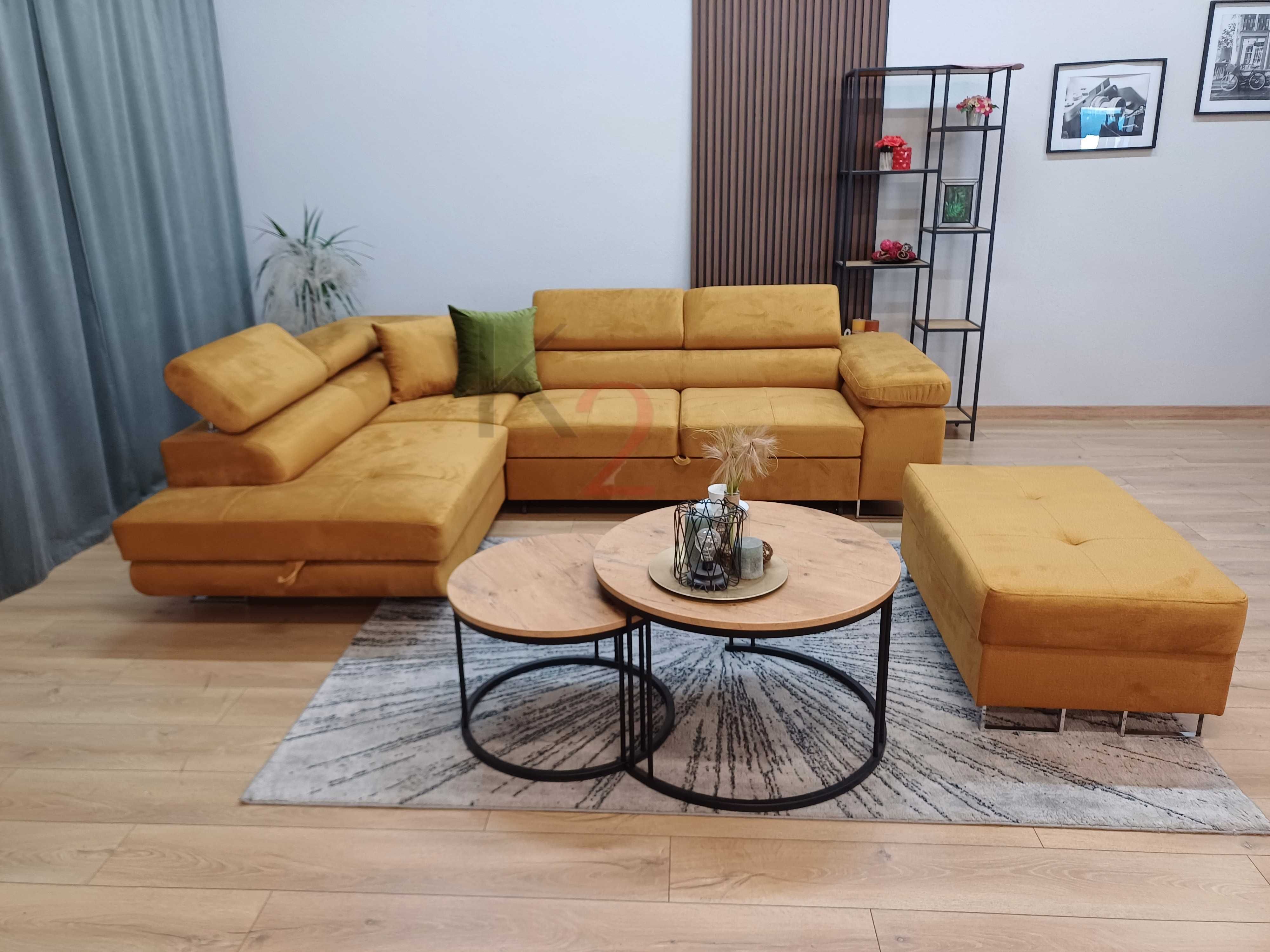 Narożnik Arteon POD WYMIAR Rogówka do salonu,funkcja spania USB+GRATIS