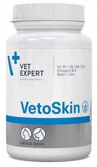 Promocja VETEXPERT VetoSkin na sierść skórę psa/kota 60 kapsułek x 2