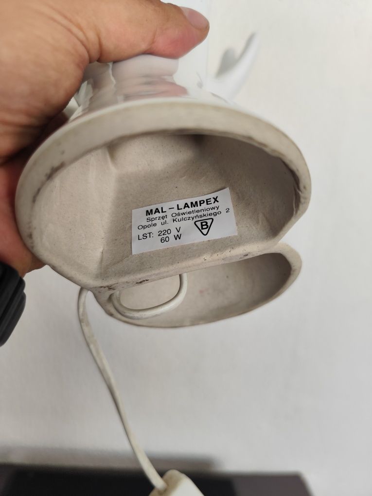 Lampka ceramika lata 80-90 polska vintage retro prl space age