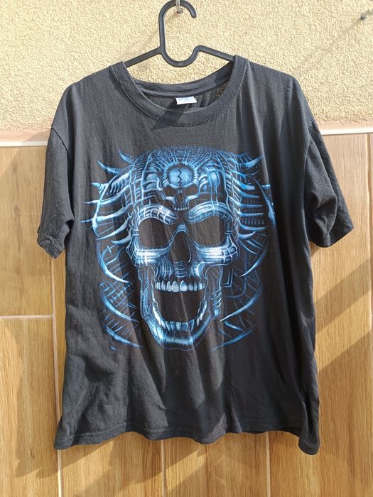 Koszulka T-shirt Liquid Blue Affliction size M Vintage Y2K Skull Boxy