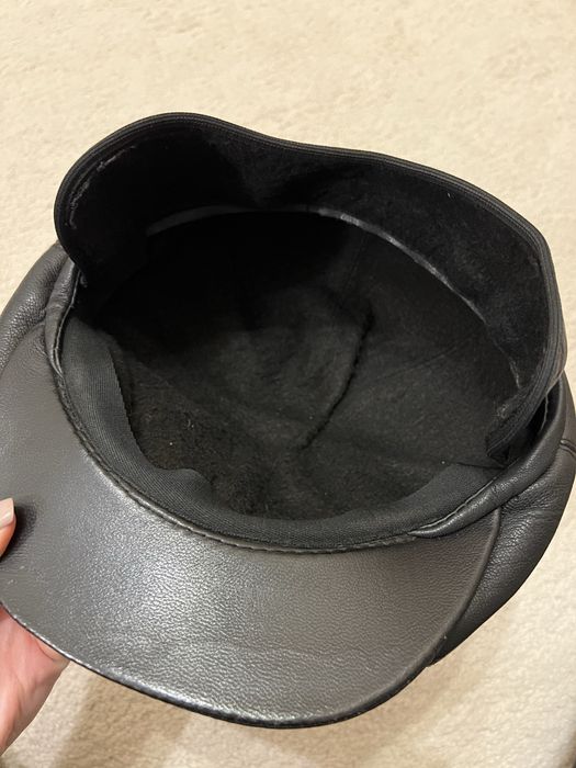 Фурчик Кепка чоловіча осінь зима 2 шт шкіряна та драпова