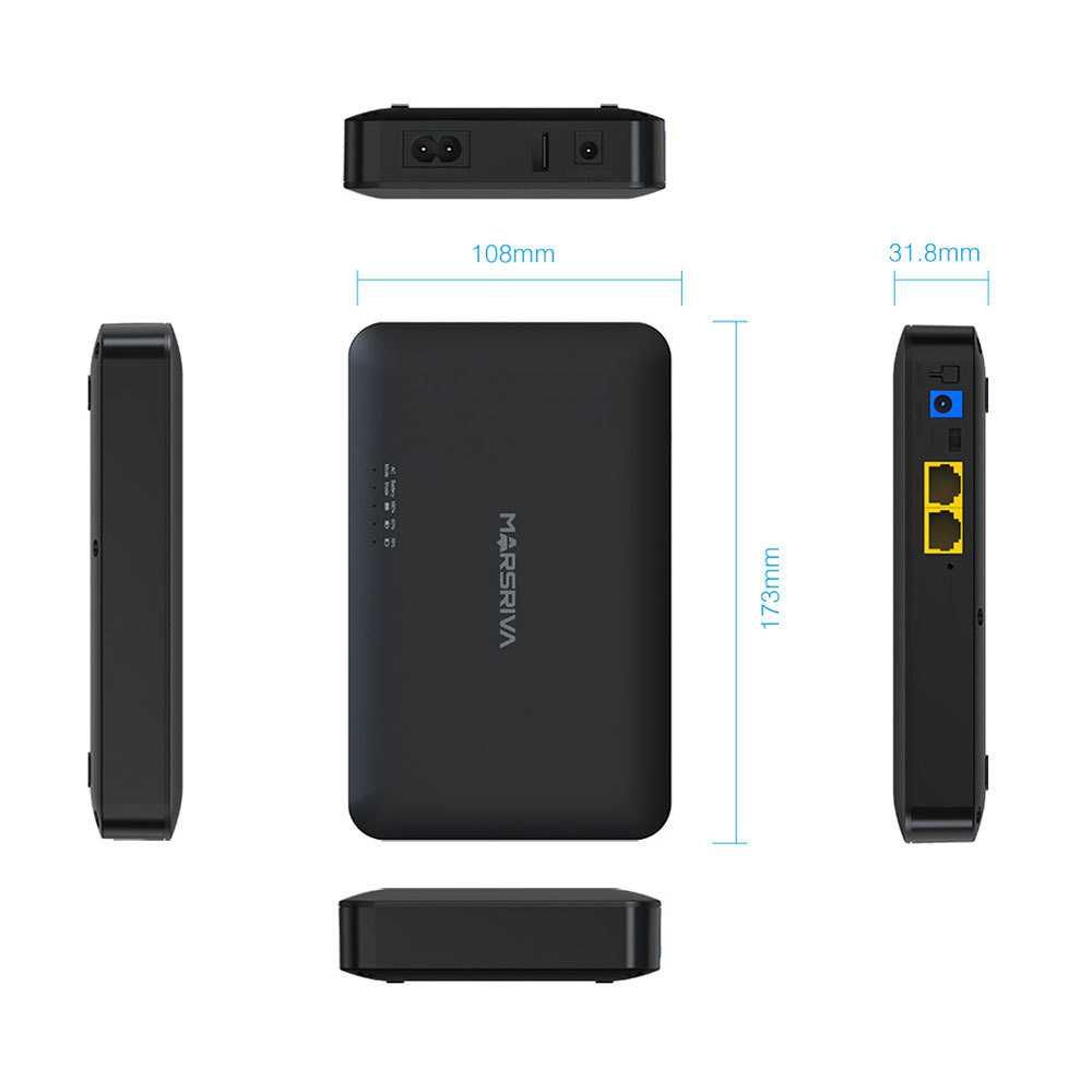 Новый ДБЖ 1.5 А (18Вт) ИБП Mini UPS Marsriva KP2 Plus 16000 мАч