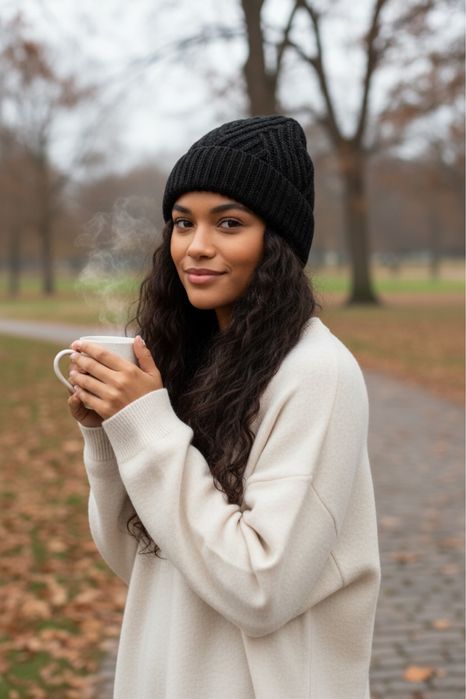 Czapka ocieplana futerkiem