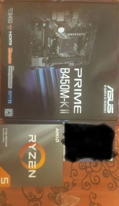 Продам комплект: Ryzen 5 3600 + ASUS PRIME B450M-K II