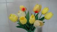 Flores tulipas amarelas champanhe amarelas/laranja 4 antúrios e pedras