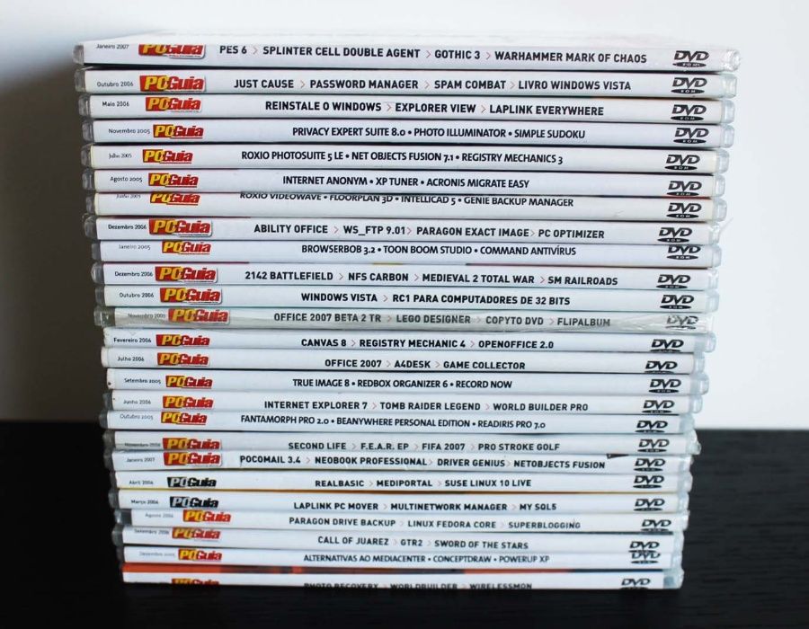 DVD da Revista PC GUIA (vários ainda selados)