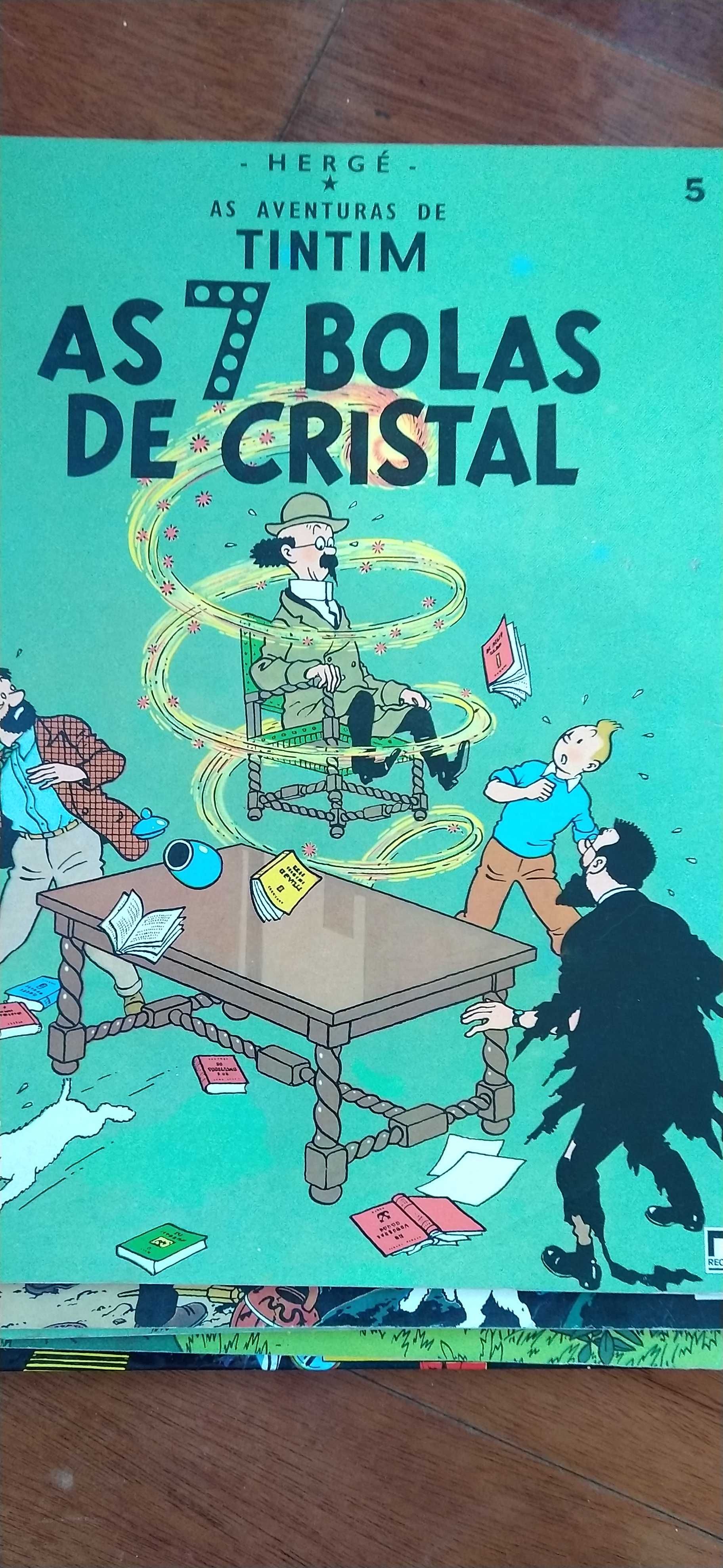 Livro do Tintim "As 7 bolas de Cristal"