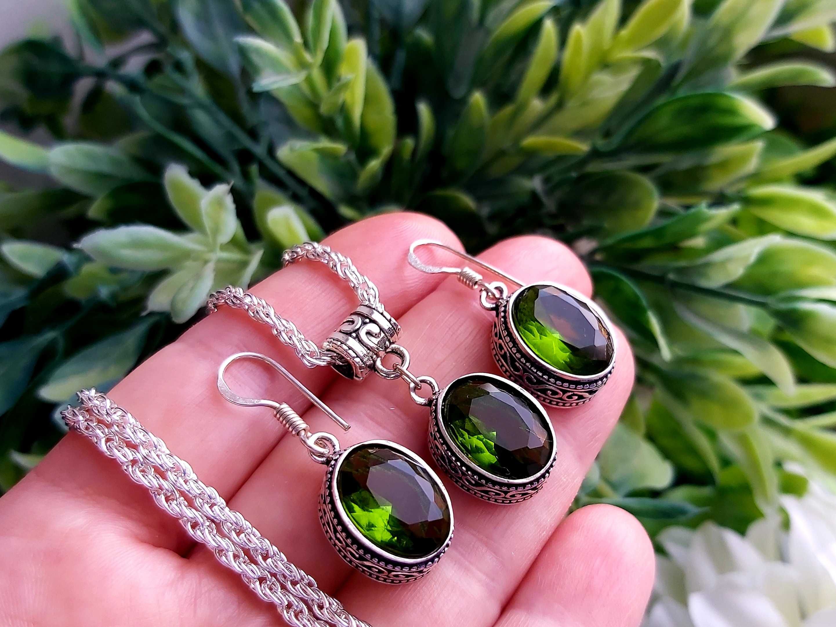 Komplet _Peridot Kwarc_Indie_handmade_  22