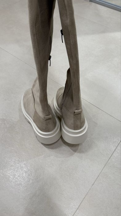 Ботфорти натуральний замш