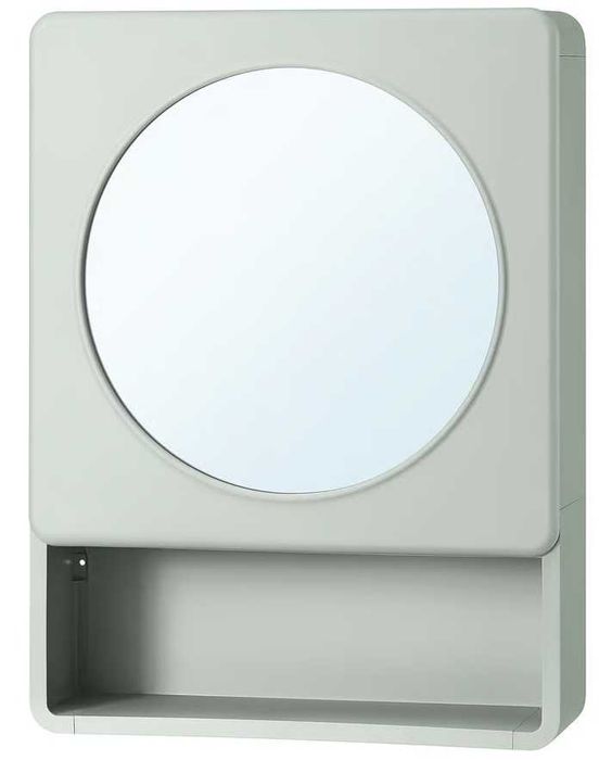 VÖSJÖN - Armário 3 portas  verde + IVÖSJÖN Armário espelhado