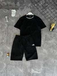 Чорна футболка та шорти ТНФ спортивний чоловічий набір The North Face