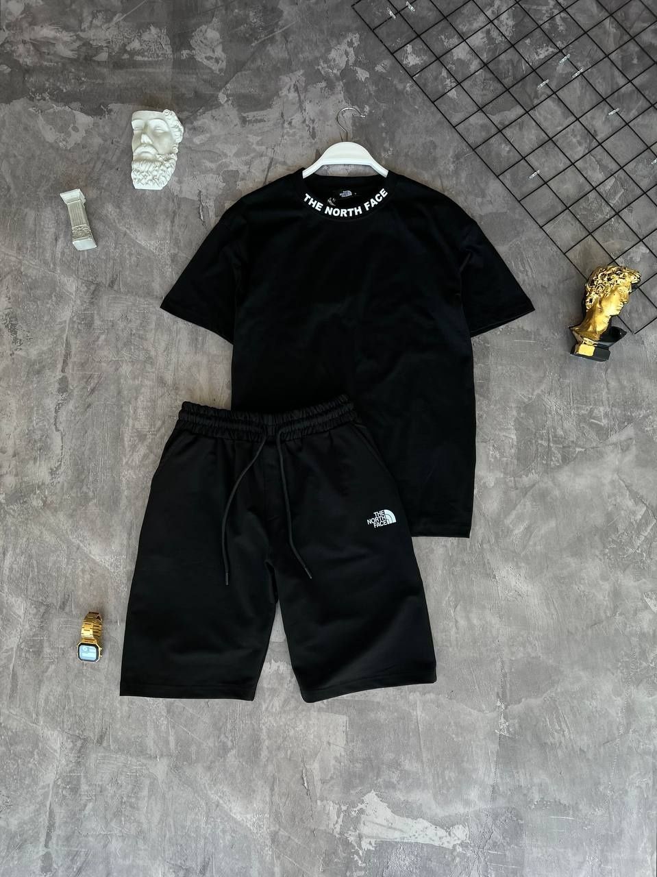 Чорна футболка та шорти ТНФ спортивний чоловічий набір The North Face