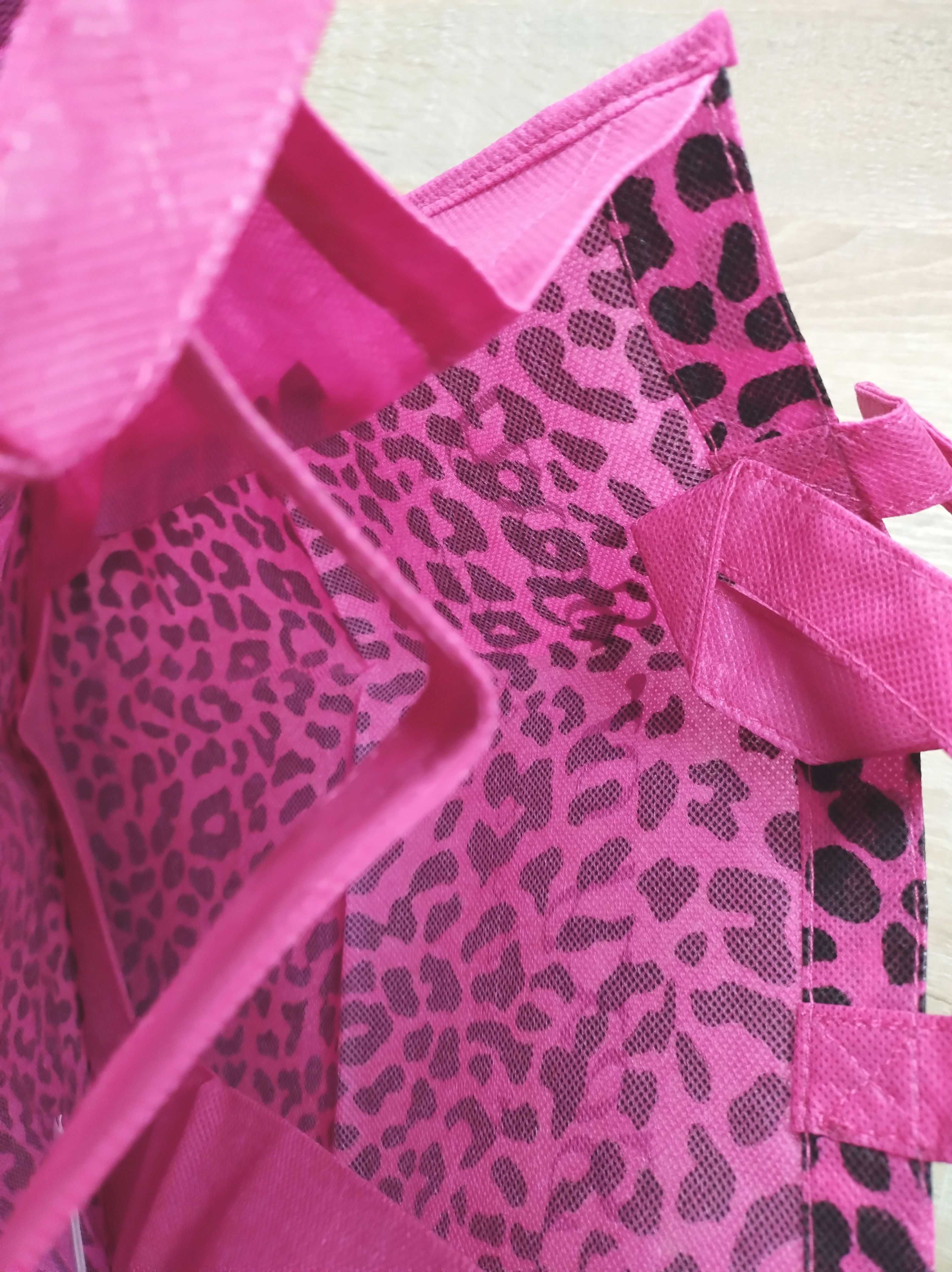Różowa torba w panterkę shopper Tally Weijl scene emo punk panterka
