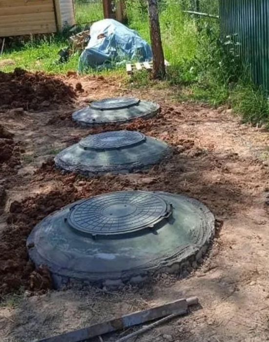 Септик із бетонних кілець, вигрібна яма, каналізація під ключ. УК105