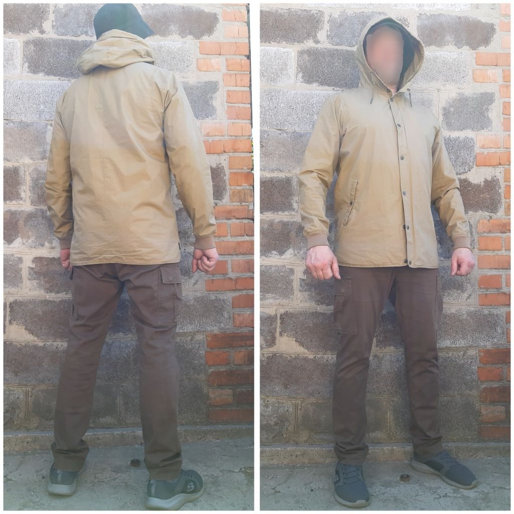 50 52 PULL BEAR стильная куртка мужская ветровка хаки Kombezdnipro