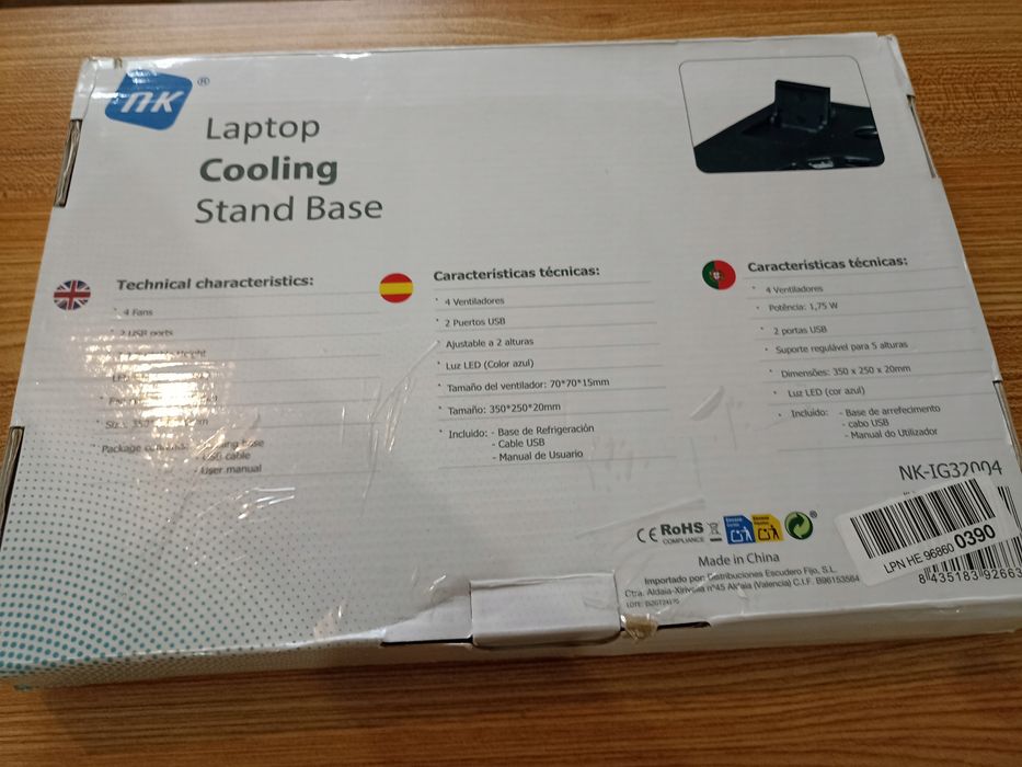 NK Przenośny wentylator do laptopa 12-17 32A142