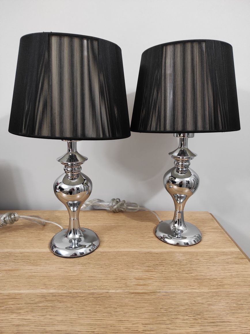 Komplet lampa , lampki nocne czarne Glamour