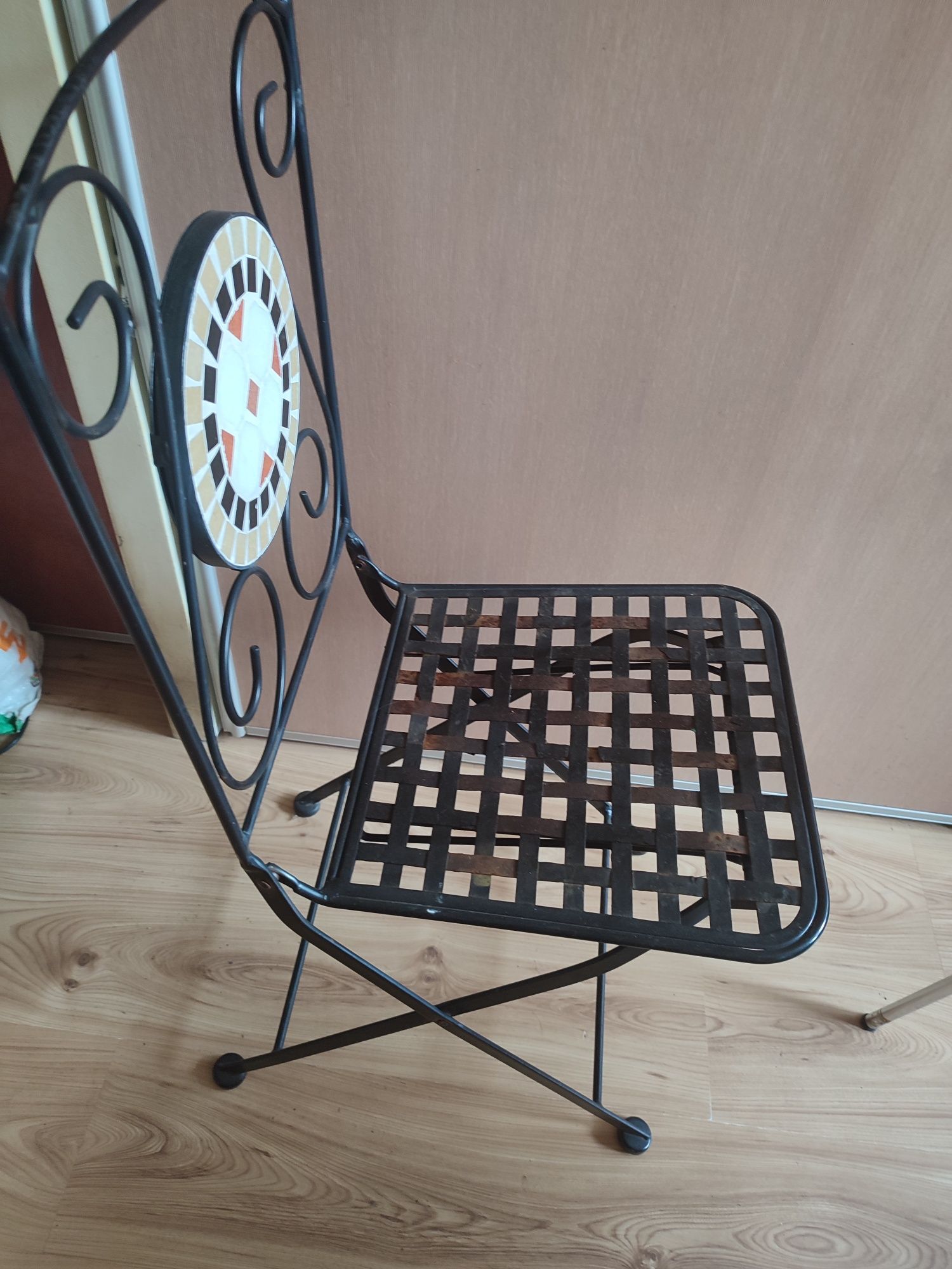 Krzesło metalowe składane