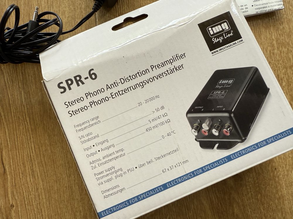 Przedwmacniacz preamp gramofonowy Monacor  IMG STAGELINE SPR-6