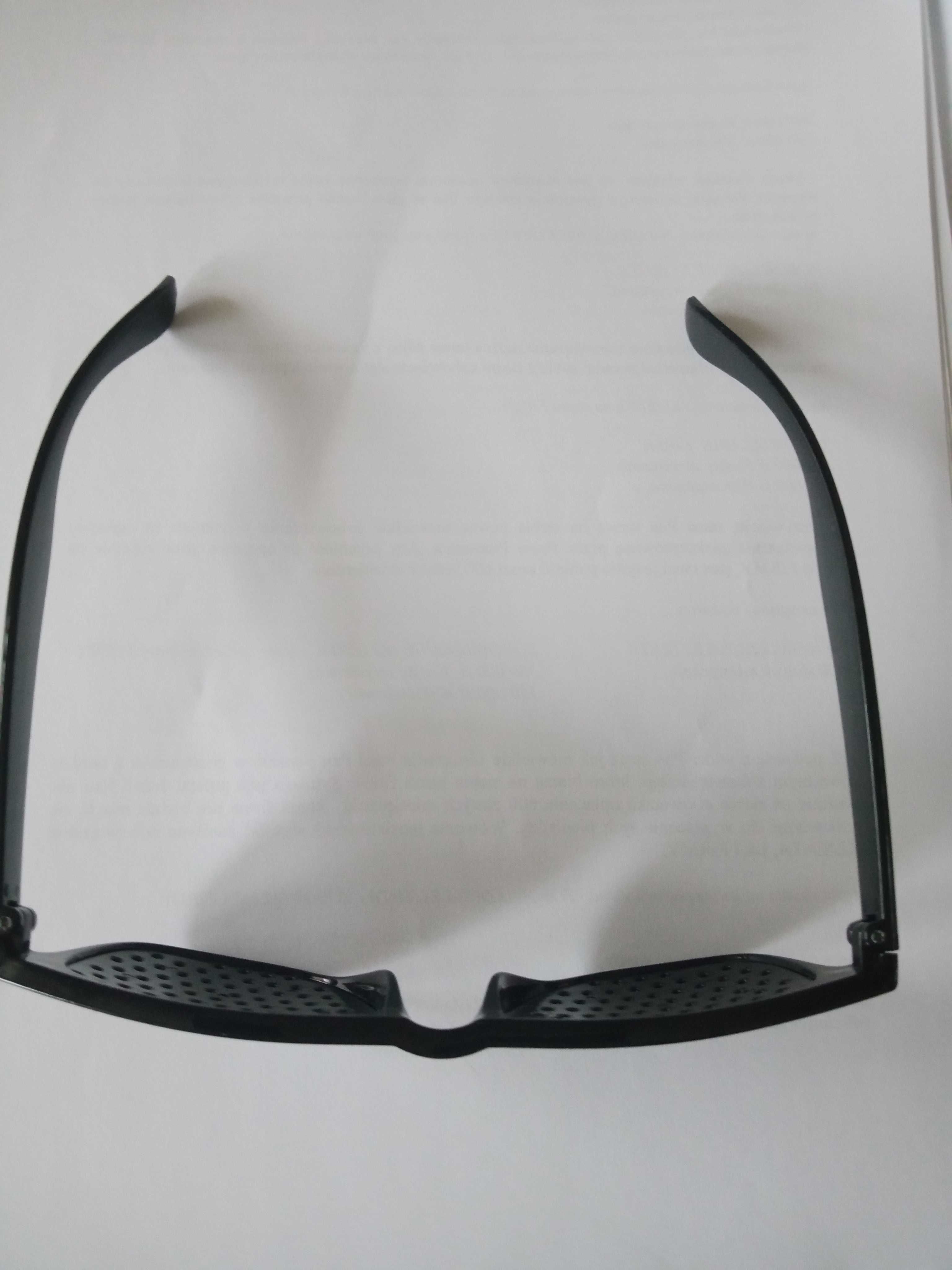 Okulary AJURWEDYJSKIE okulary z dziurkami czarne
