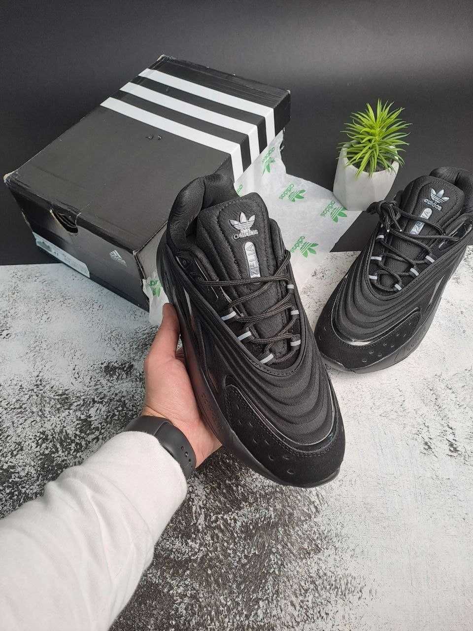 СКИДКА! 41 (25,5см) Adidas Ozelia Black адидас озеля озелі чорні адіки