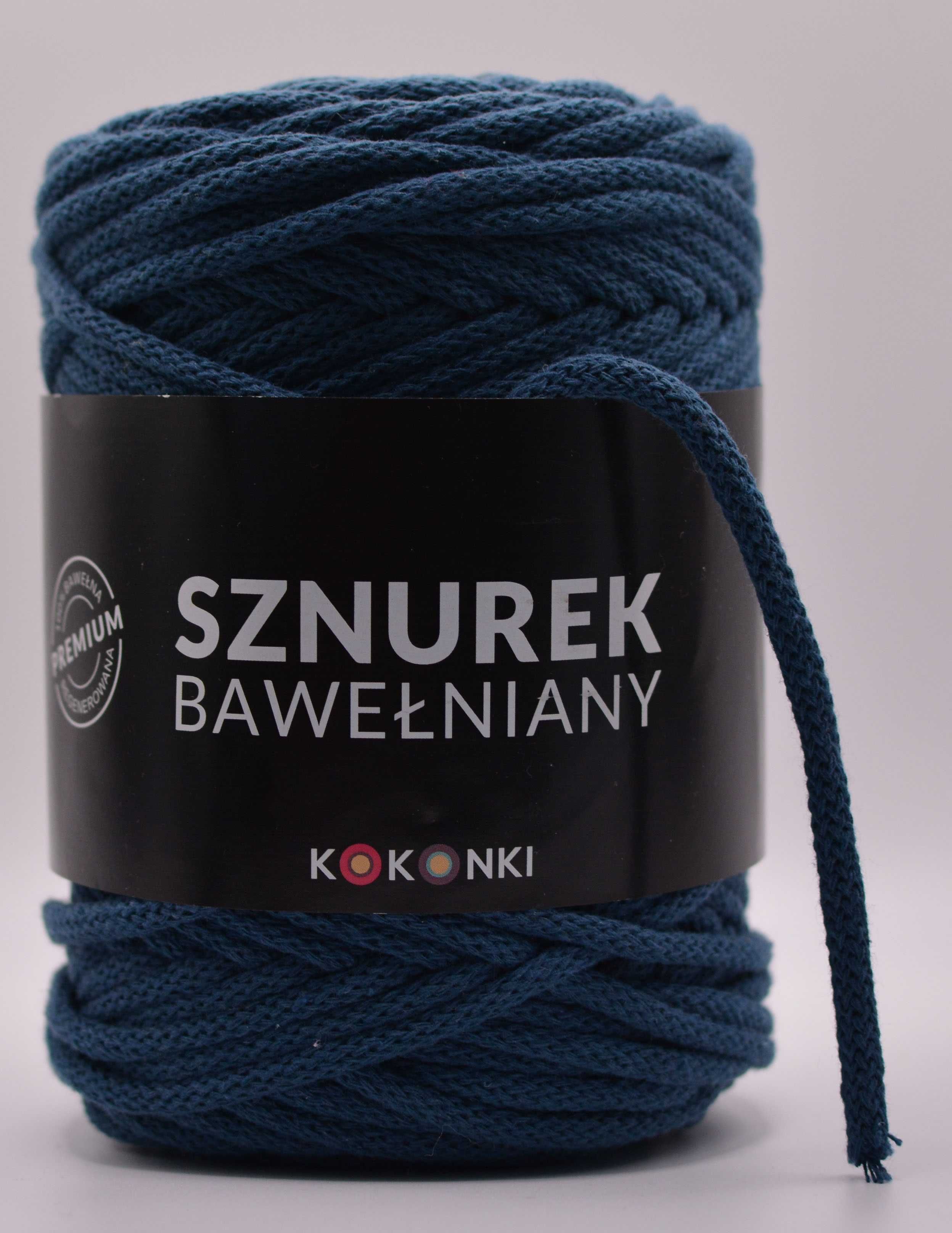 PREMIUM sznurek bawełniany by KOKONKI 5mm 100m Petrol