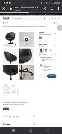Fotel obrotowy  IKEA SKRUVSTA 2szt