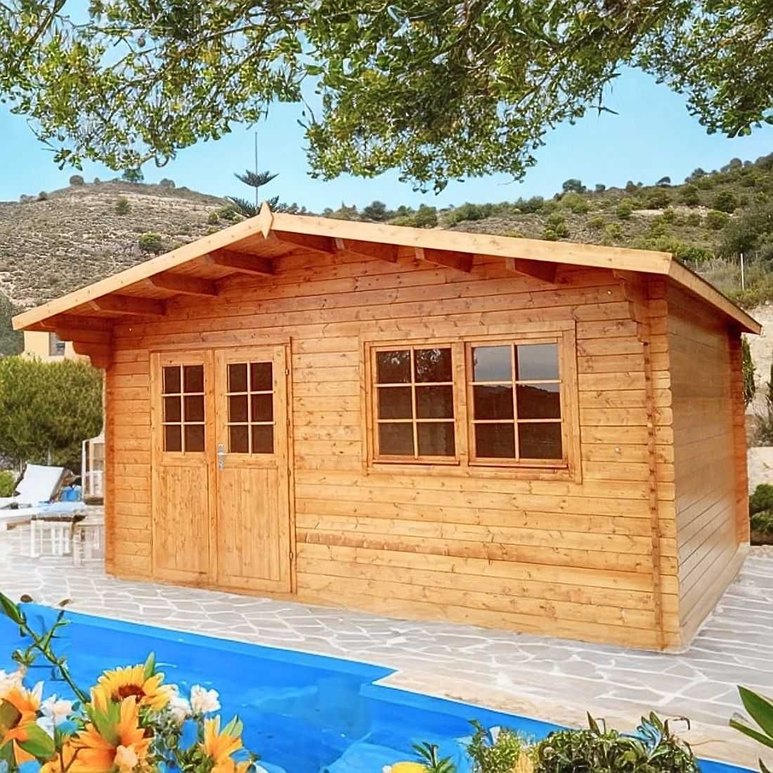 CASA DE MADEIRA COM BANHO 22,5m2 Modelo RAMSI ideal para Turismo Rural