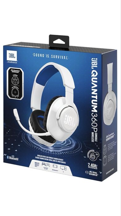 Беспроводные игровые наушники Bluetooth JBL Quantum 360P White