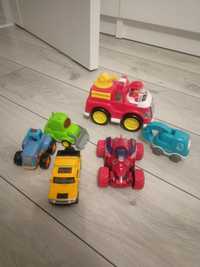 Zabawki samochody dla chłopca 6 sztuk straż pożarna koparka traktor