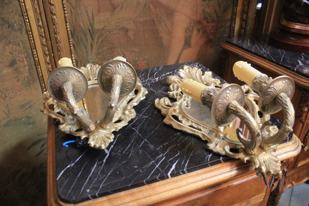 Kinkiety mosiężne z lusterkami szt.2 - Gryfino