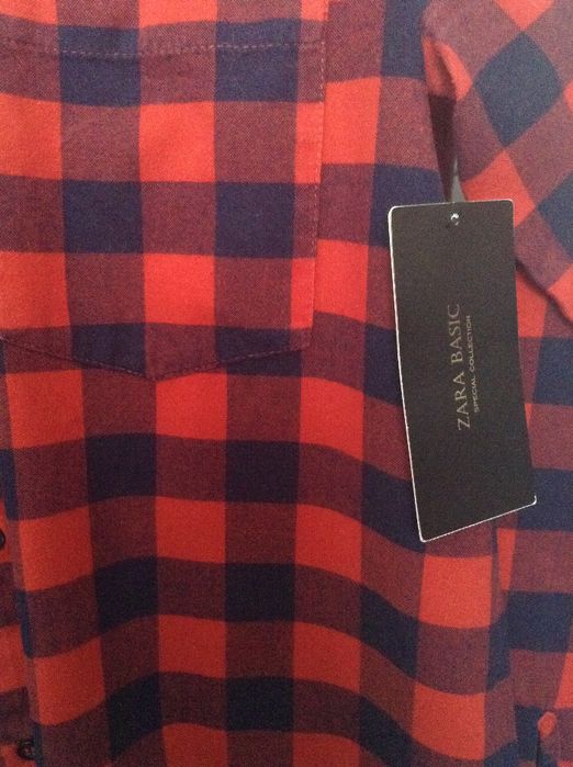 Camisa flanela quadrados Zara NOVA com etiqueta