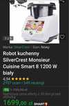 Robot kuchenny SilverCrest Monsieur Cuisine Smart 8 1200 W biały