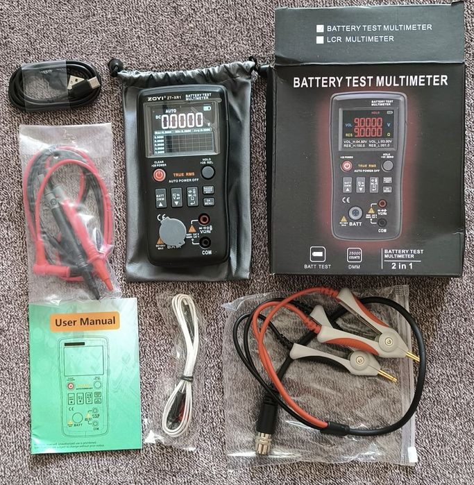 Новинка! Электронный  тестер ZOYI ZT-XR1 Измеряет сопротивление акб.