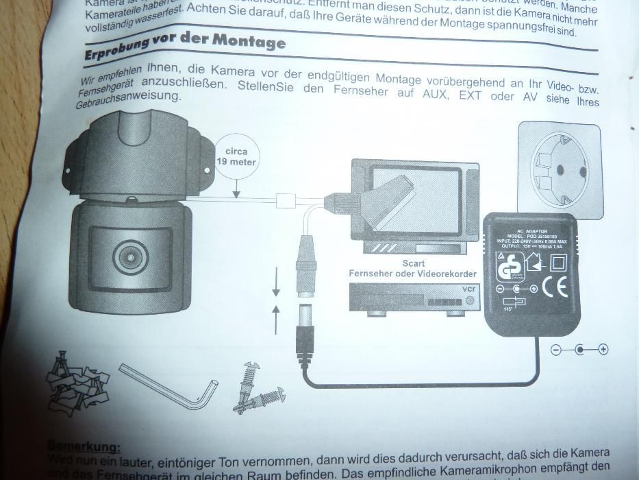 Kamera monitorująca ELRO C700 komplet do telewizora lub wideo infrarot