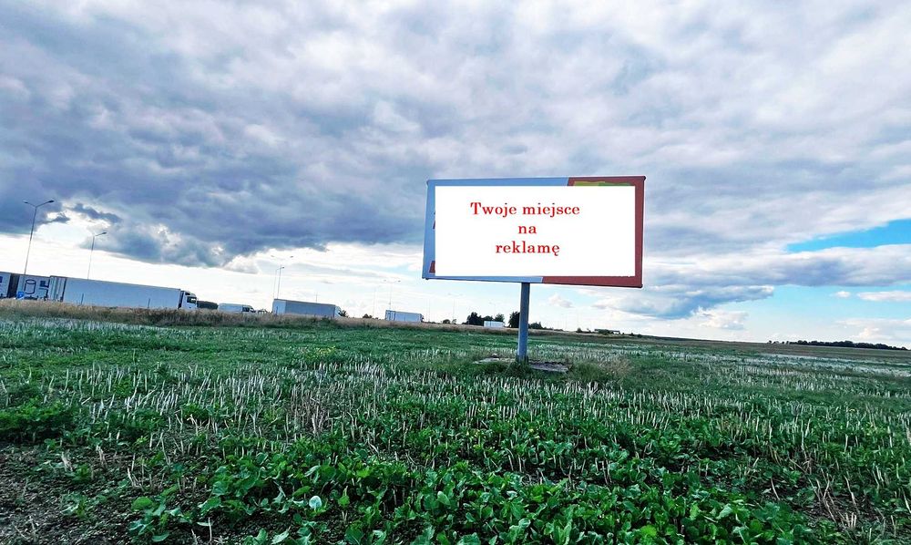 Miejsce na reklamę billboard tablica przy autostradzie A4
