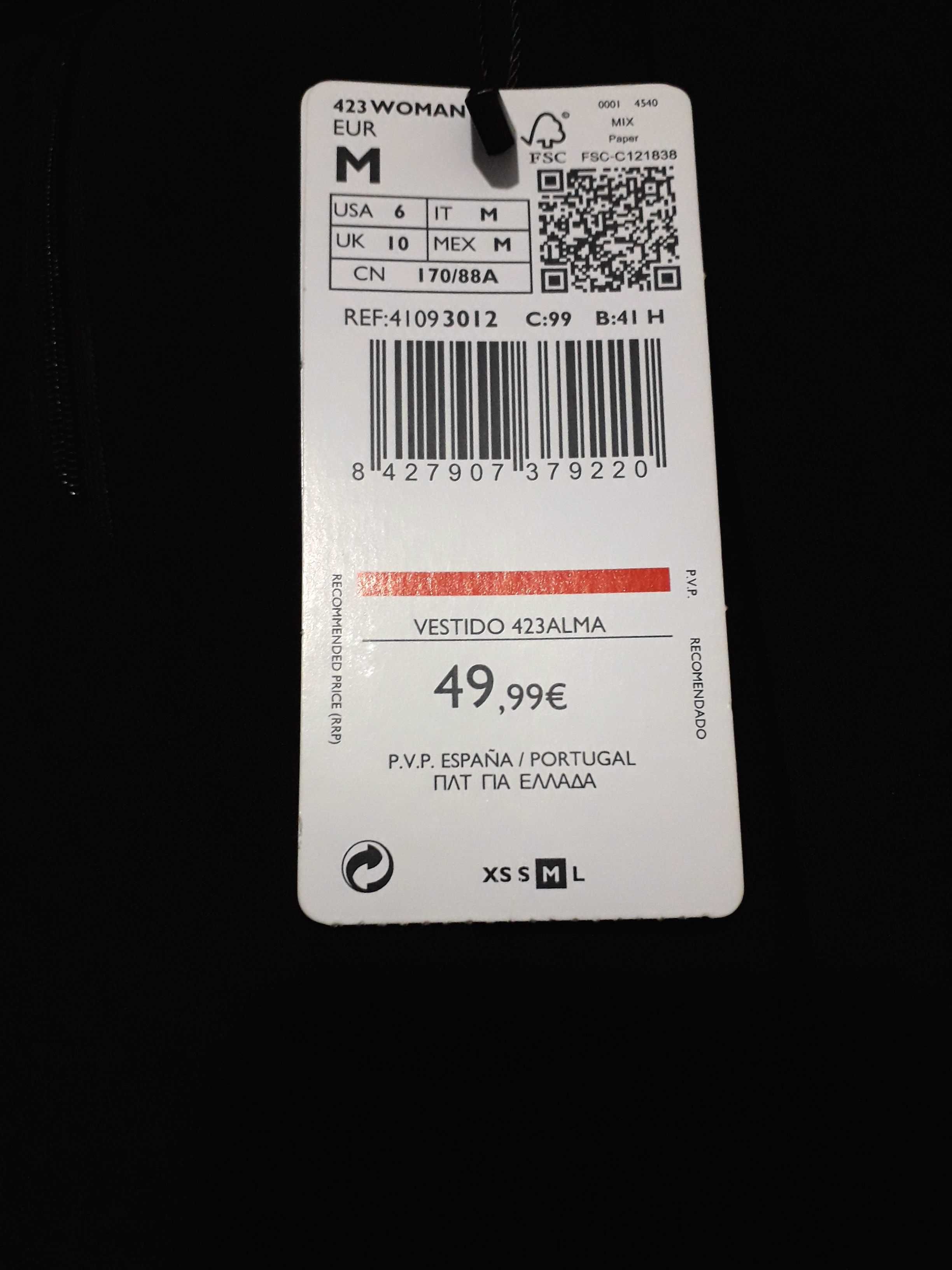 Vestido preto assimétrico com pespontos Mango tam M Novo c/etiqueta