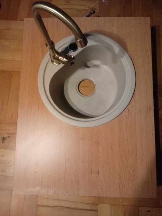 Blat kuchenny 80x60 Bateria Zlewozmywak Granit Kamień