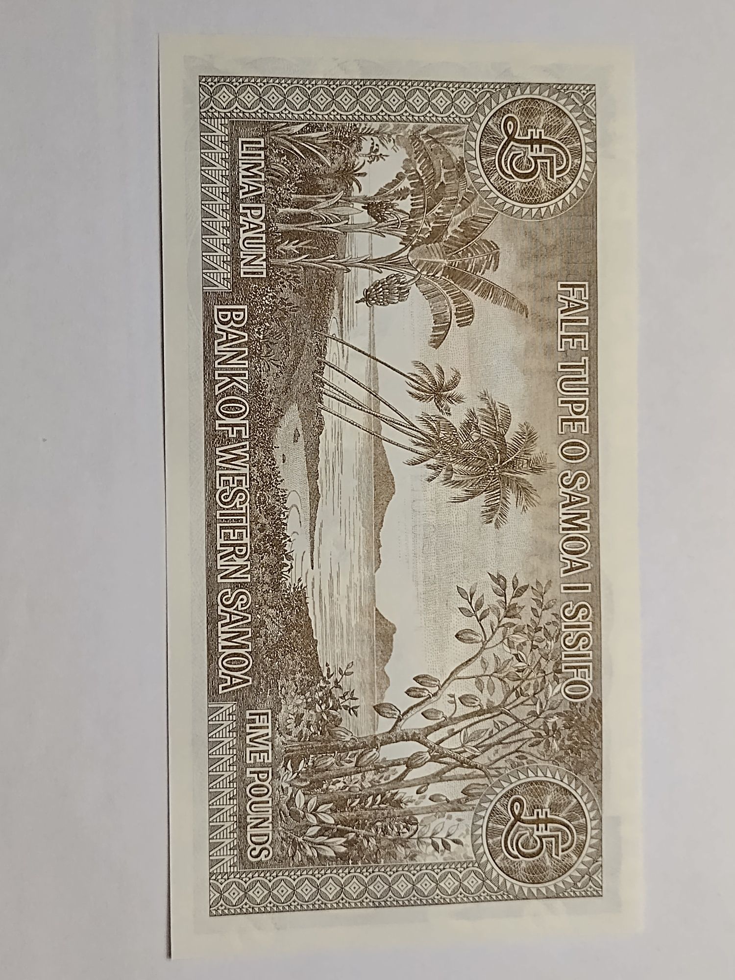 Banknot 5 funtów Samoa Zachodnie