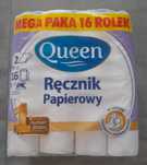 Recznik papierowy Queen są to 16 rolki po 65 listkow, wytrzymałe, ręc