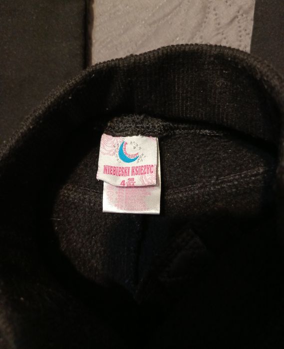 Ocieplane spodnie tregginsy Niebieski Ksiezyc  98/104 czarne