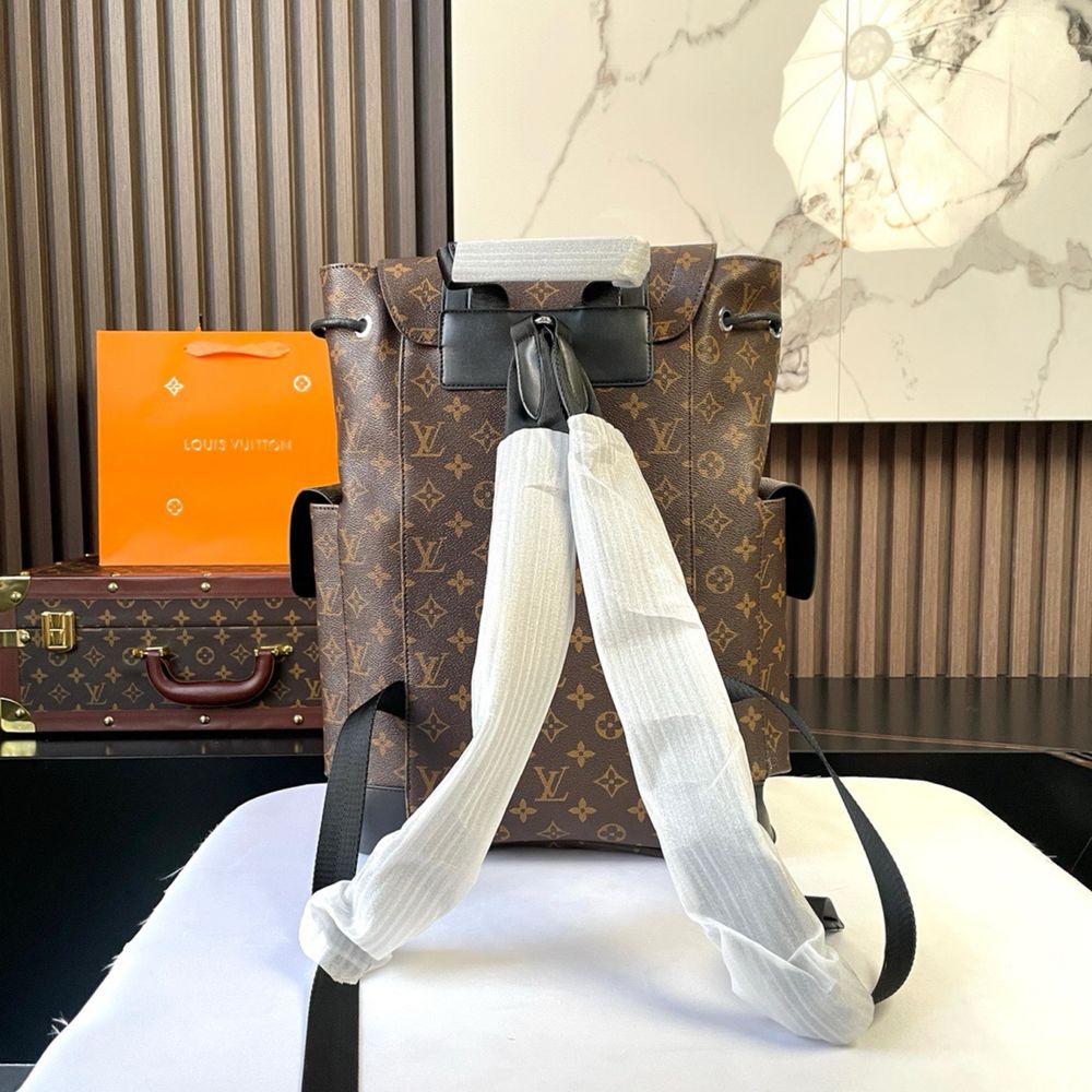 Рюкзак Louis Vuitton christopher коричневый мужской оригинал кожаный
