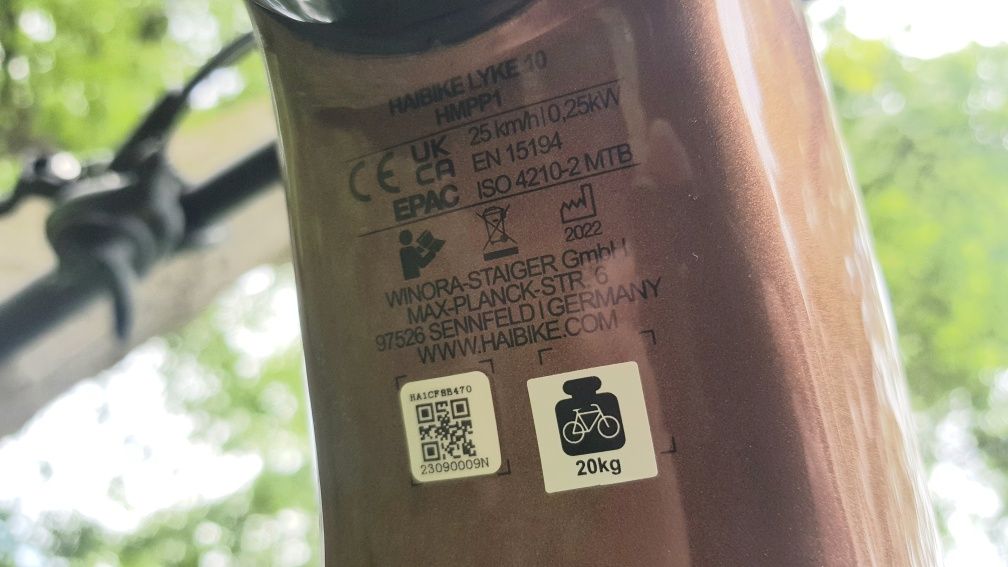 HAIBIKE LYKE CF10 2022r. Carbon Fazua RIDE60 rama L - SUPER OKAZJA !!!