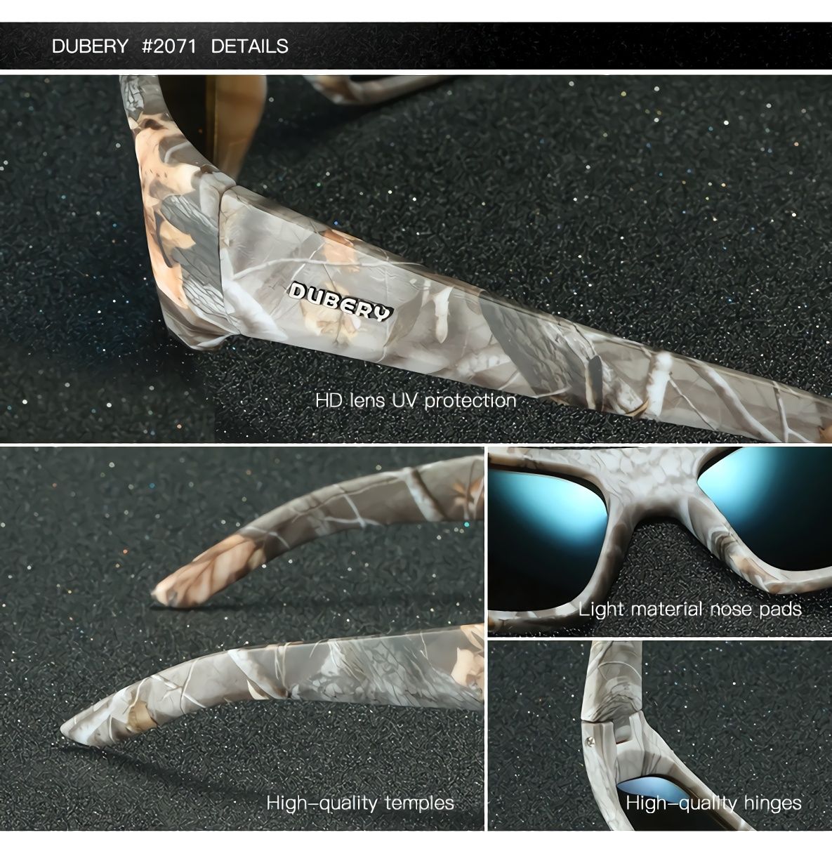 OKULARY PRZECIWSŁONECZNE. Polaryzacyjne. Camo/Black. Sportowe. Męskie.