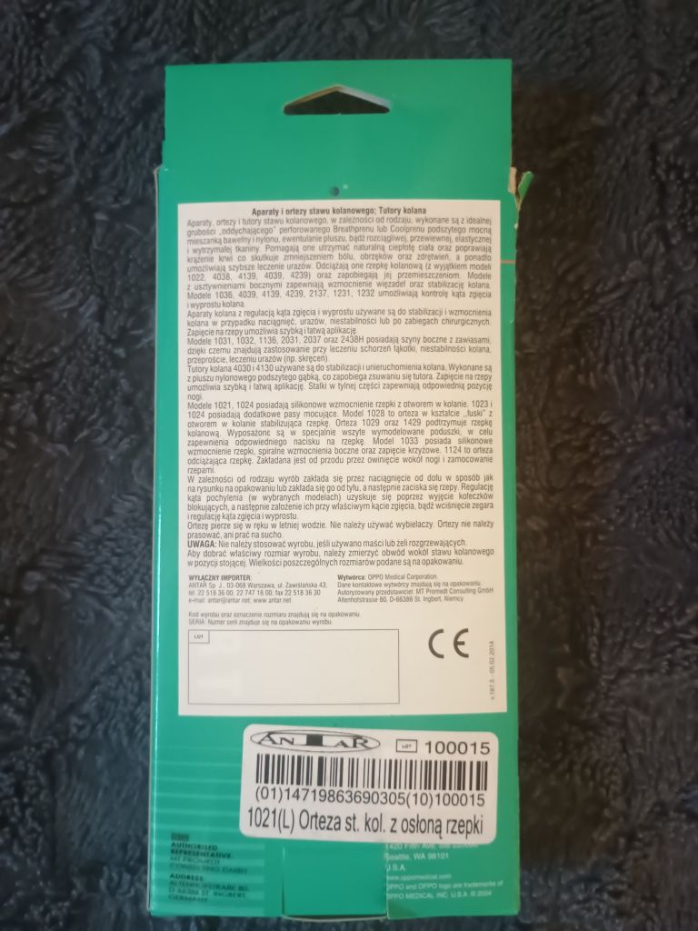 Stabilizator/ orteza na kolano model 1021