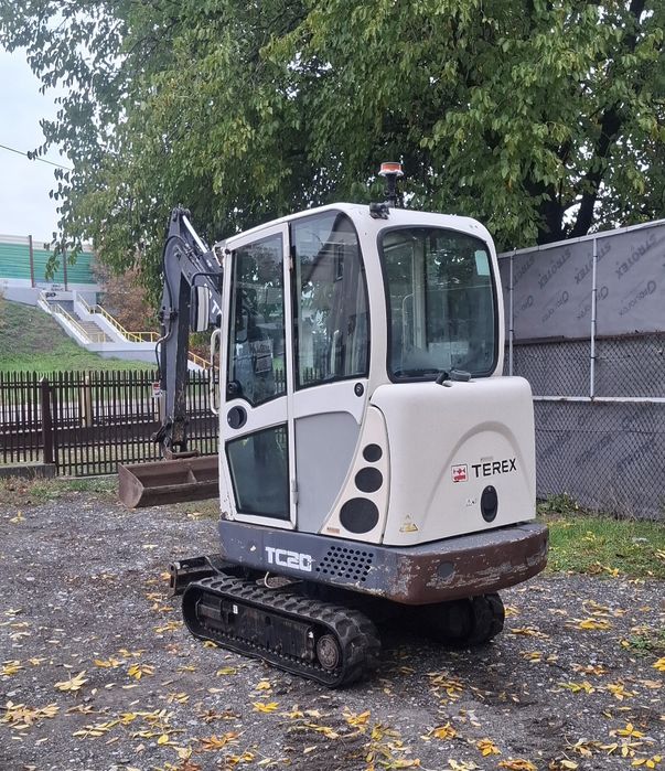 Minikoparka terex tc 20 12rok 2tony rozsowane podwozie 2lyzki transpor